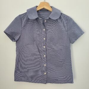 Brandy Melville Women's Button-Up Short Sleeve Striped Top Sz S Girlhoodcore EUC